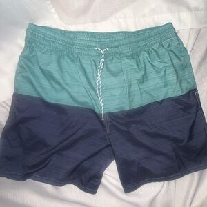 Goodfellow & Co Teal and Navy Swim Trunks